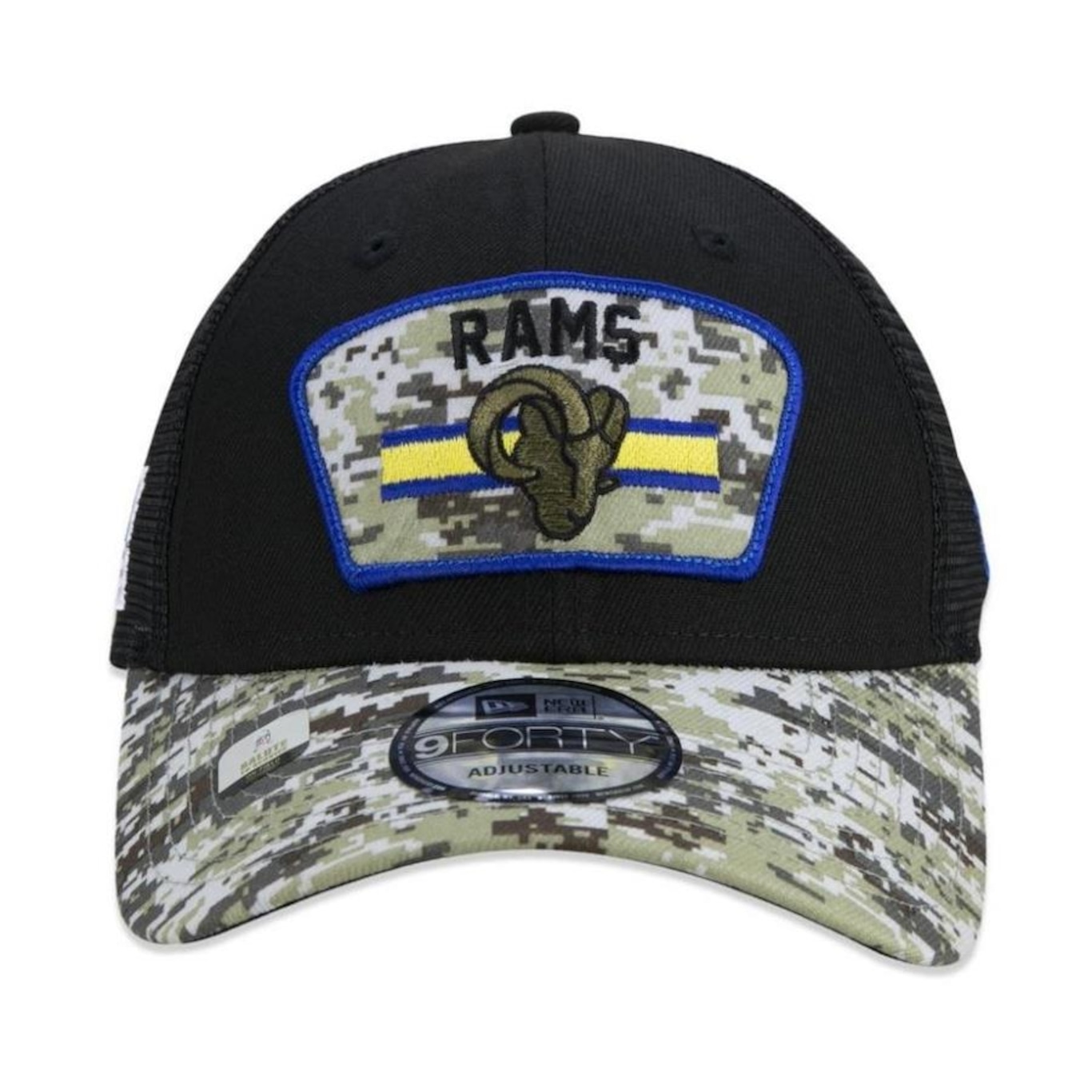 Boné Aba Curva New Era Los Angeles Rams 940 NFL21 Salute to Service - Snapback - Adulto - Foto 2