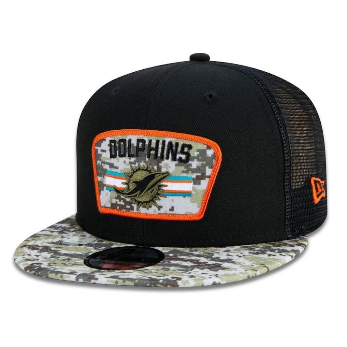 Boné Aba Reta New Era Miami Dolphins 950 NFL 21 Salute Service - Snapback - Adulto - Foto 1