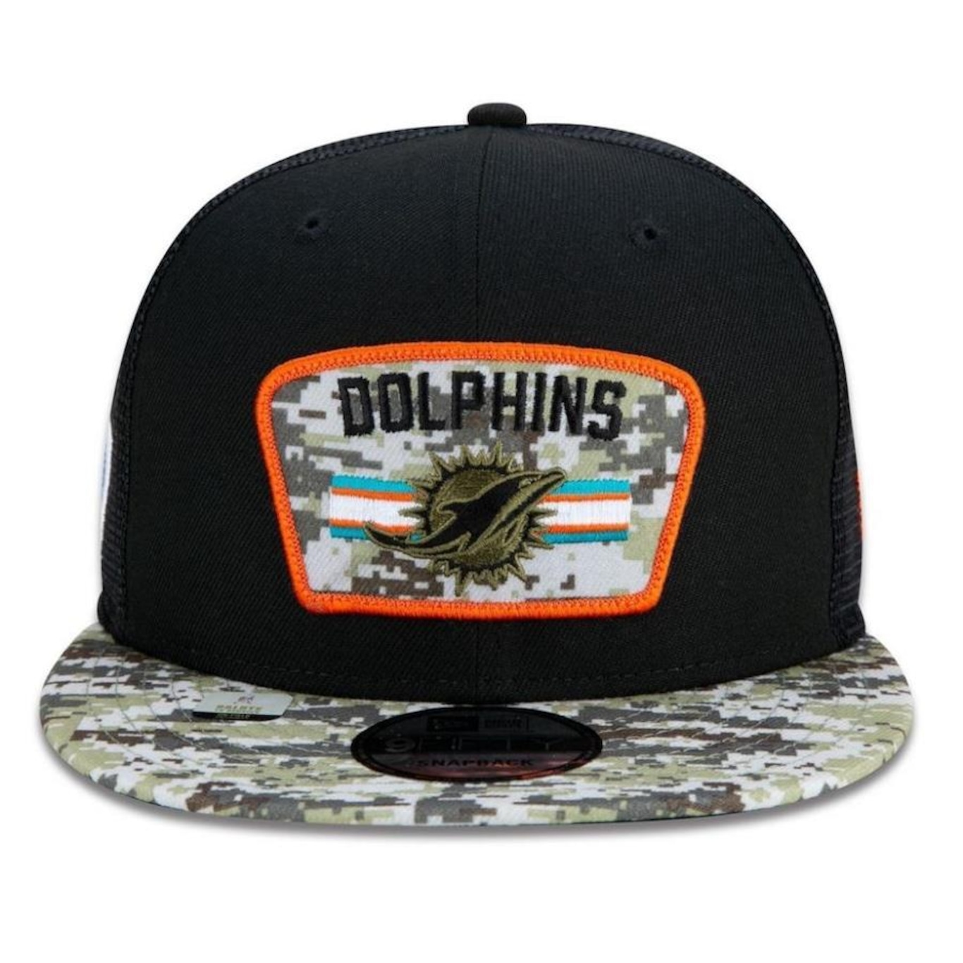 Boné Aba Reta New Era Miami Dolphins 950 NFL 21 Salute Service - Snapback - Adulto - Foto 3