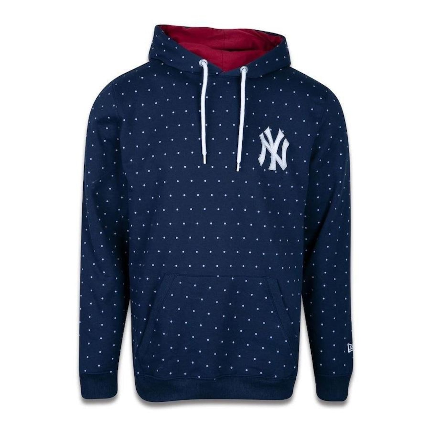 Blusão com Capuz New Era Canguru New York Yankees Modern Classic Poa - Masculino - Foto 1