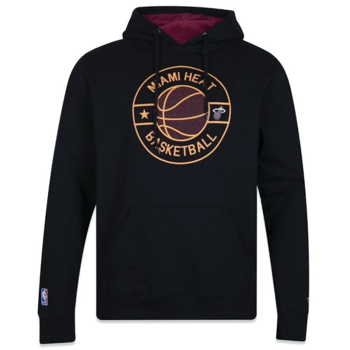 Blusão com Capuz New Era Miami Heat Core Basketball - Masculino - Foto 1