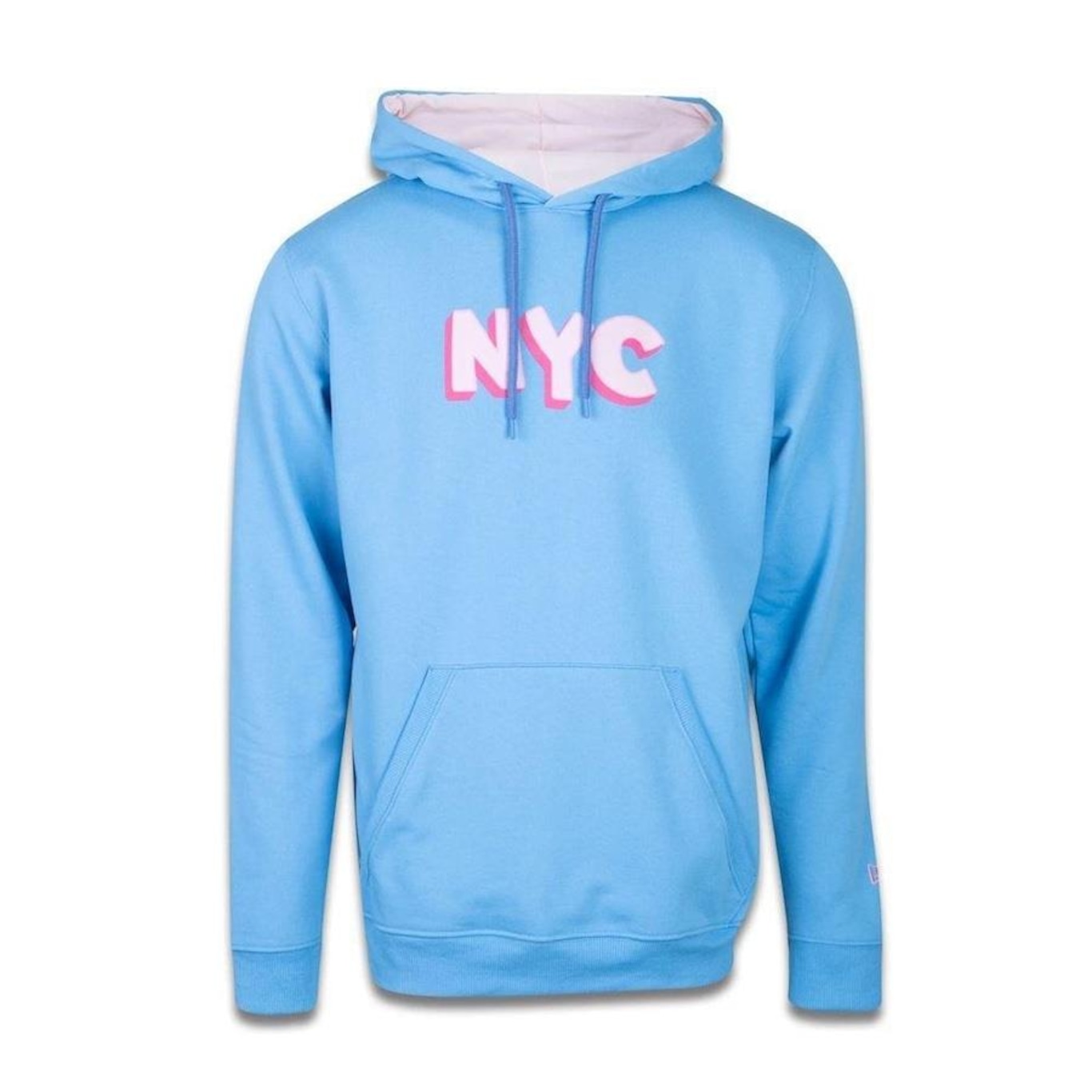 Blusão com Capuz New Era Canguru NYC Sweet Winter Cand Color - Masculina - Foto 1