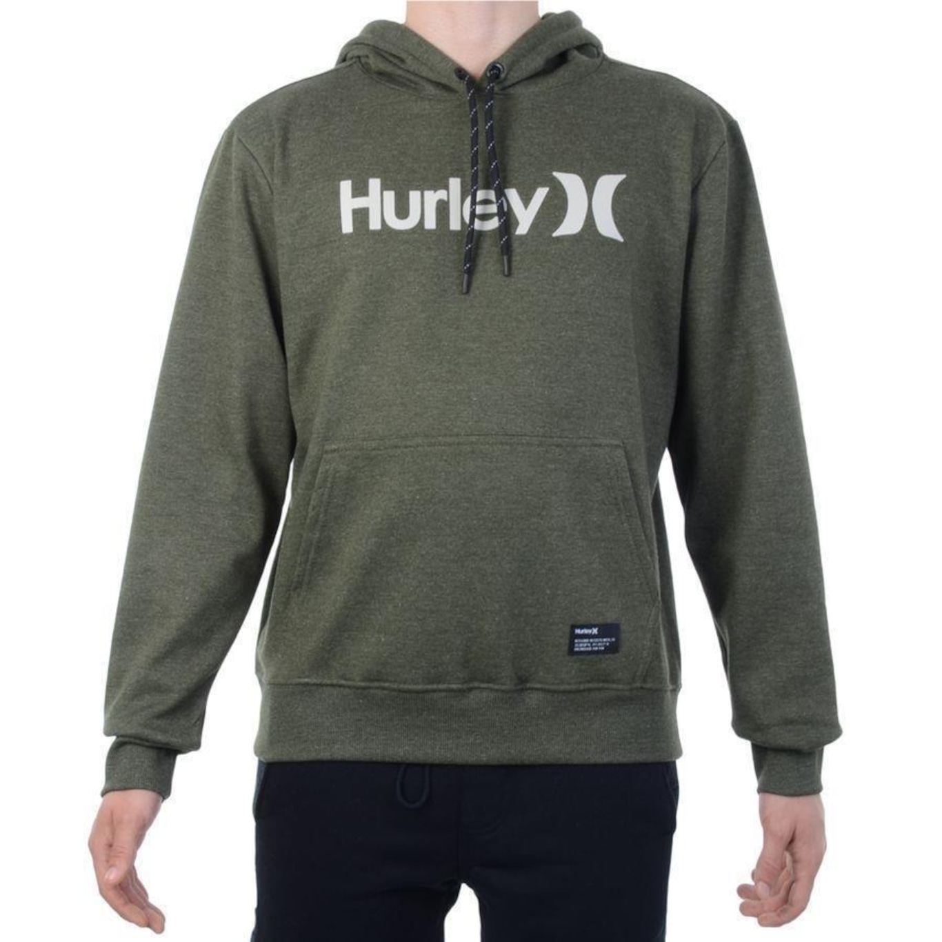 Blusão De Moletom Com Capuz Hurley Canguru Classic - Masculino - Foto 4