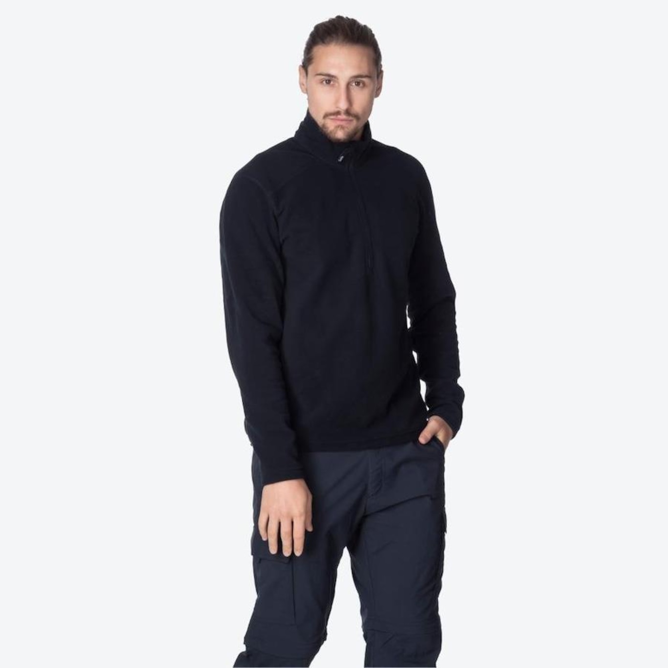 Jaqueta sem Capuz Solo Microfleece II - Masculina - Foto 1