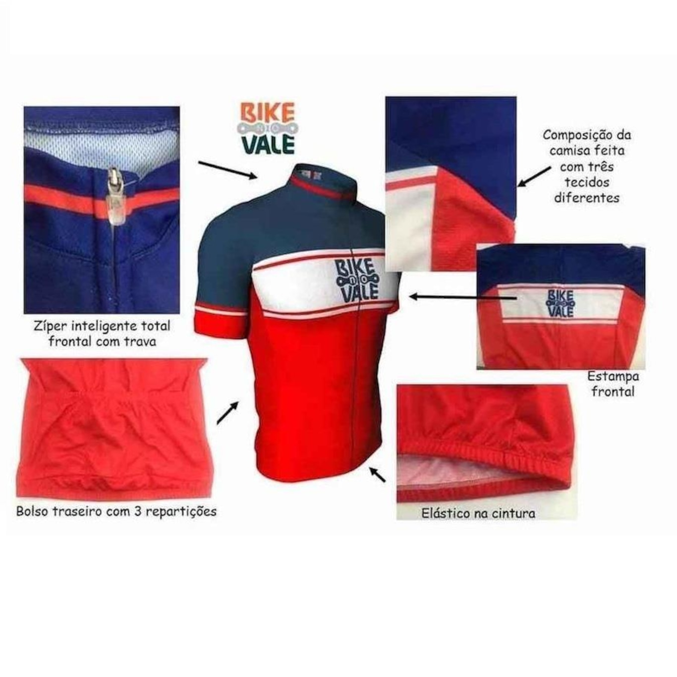 Camisa de Ciclismo Bike no Vale - Masculina - Foto 3