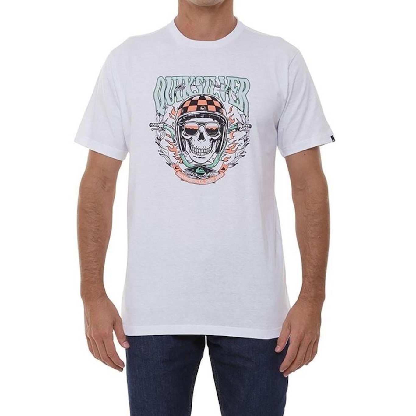 Camiseta Quiksilver Biker Skull - Masculina - Foto 1