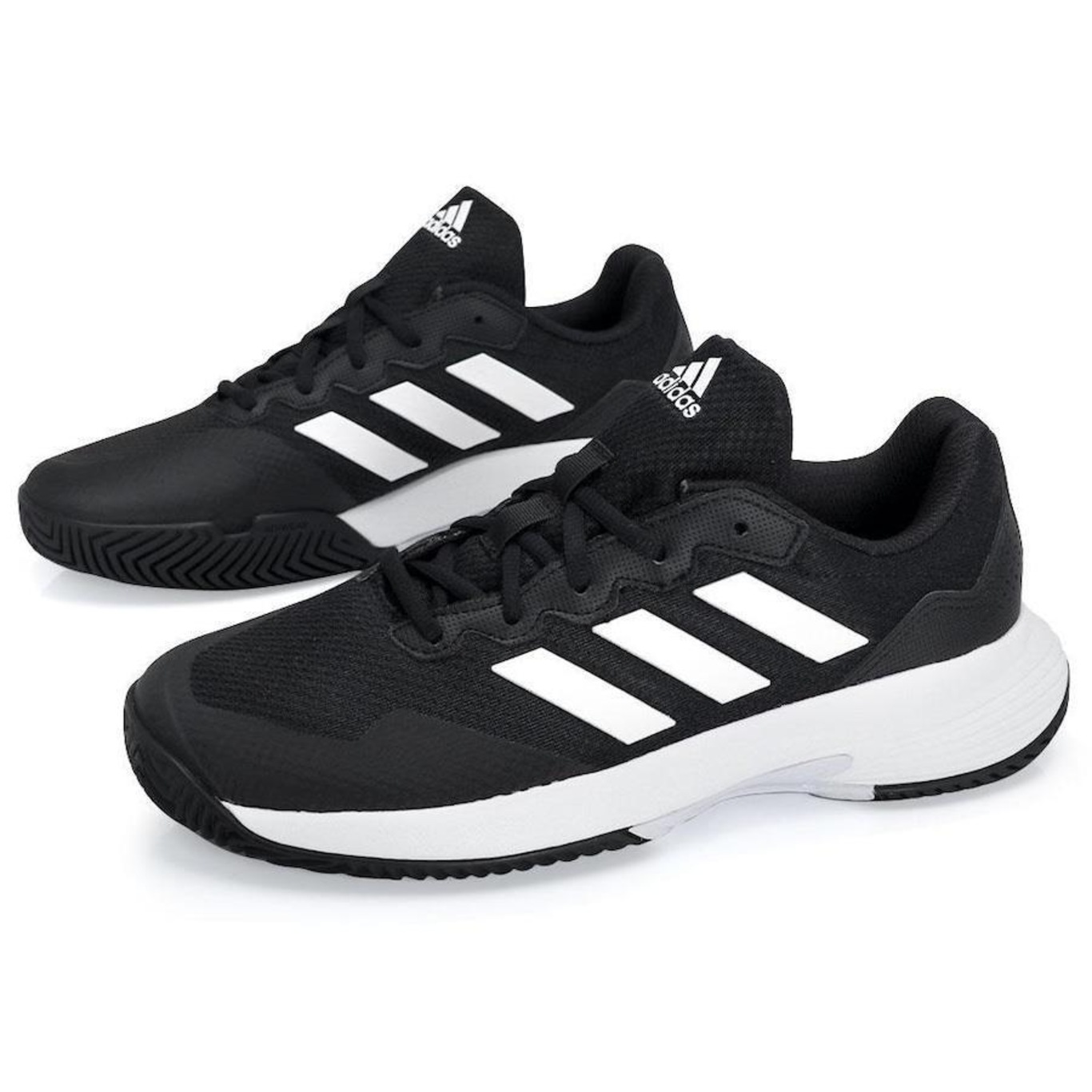 Tênis Adidas Gamecourt 2 M - Masculino - Preto+Branco - Tipos de