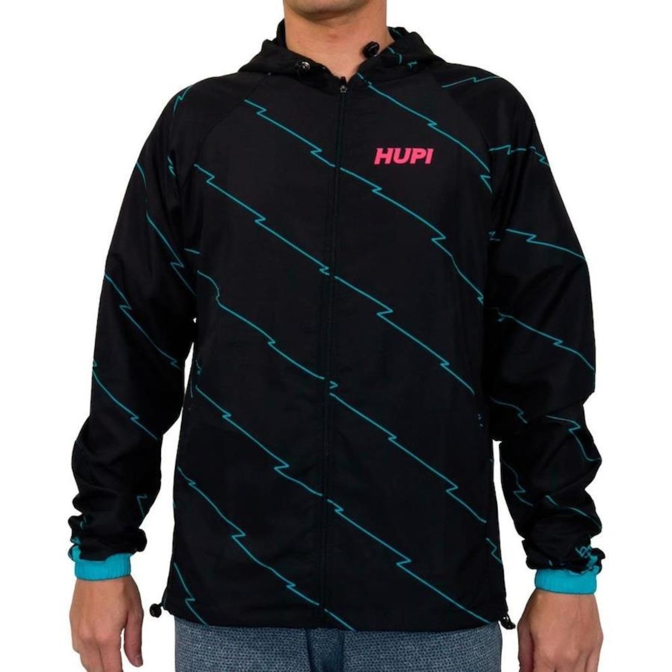 Jaqueta Corta Vento com Capuz Hupi Tecno - Masculina - Foto 2