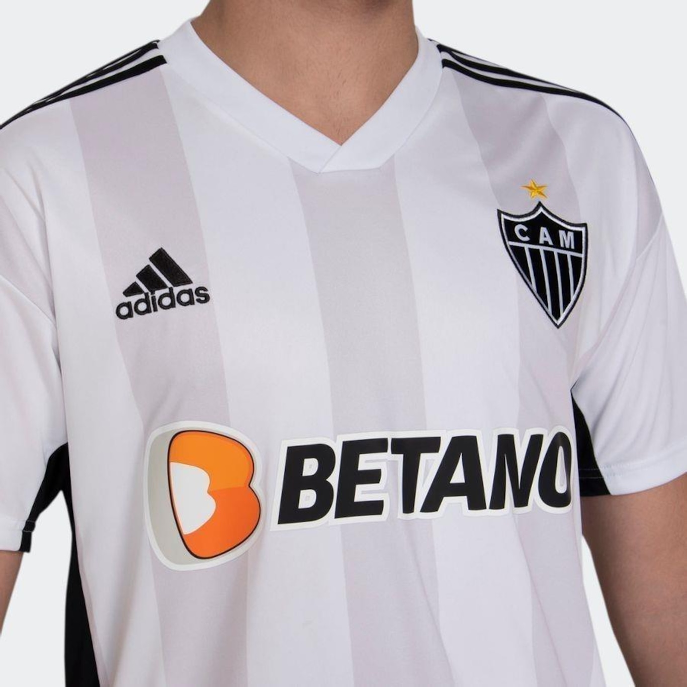 Camisa Atlético Mineiro I 22/23 s/n° Torcedor Adidas Masculina -  Preto+Branco