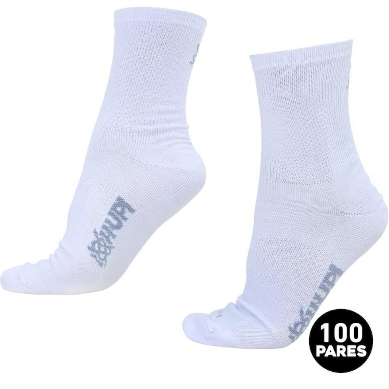 Meia Cano Longo Hupi Casual - 100 Pares - Unissex - Foto 1