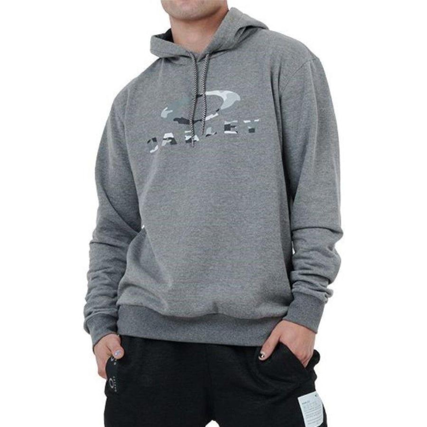 Blusão de Moletom com Capuz Oakley Canguru Camo Hoodie - Masculino - Foto 1