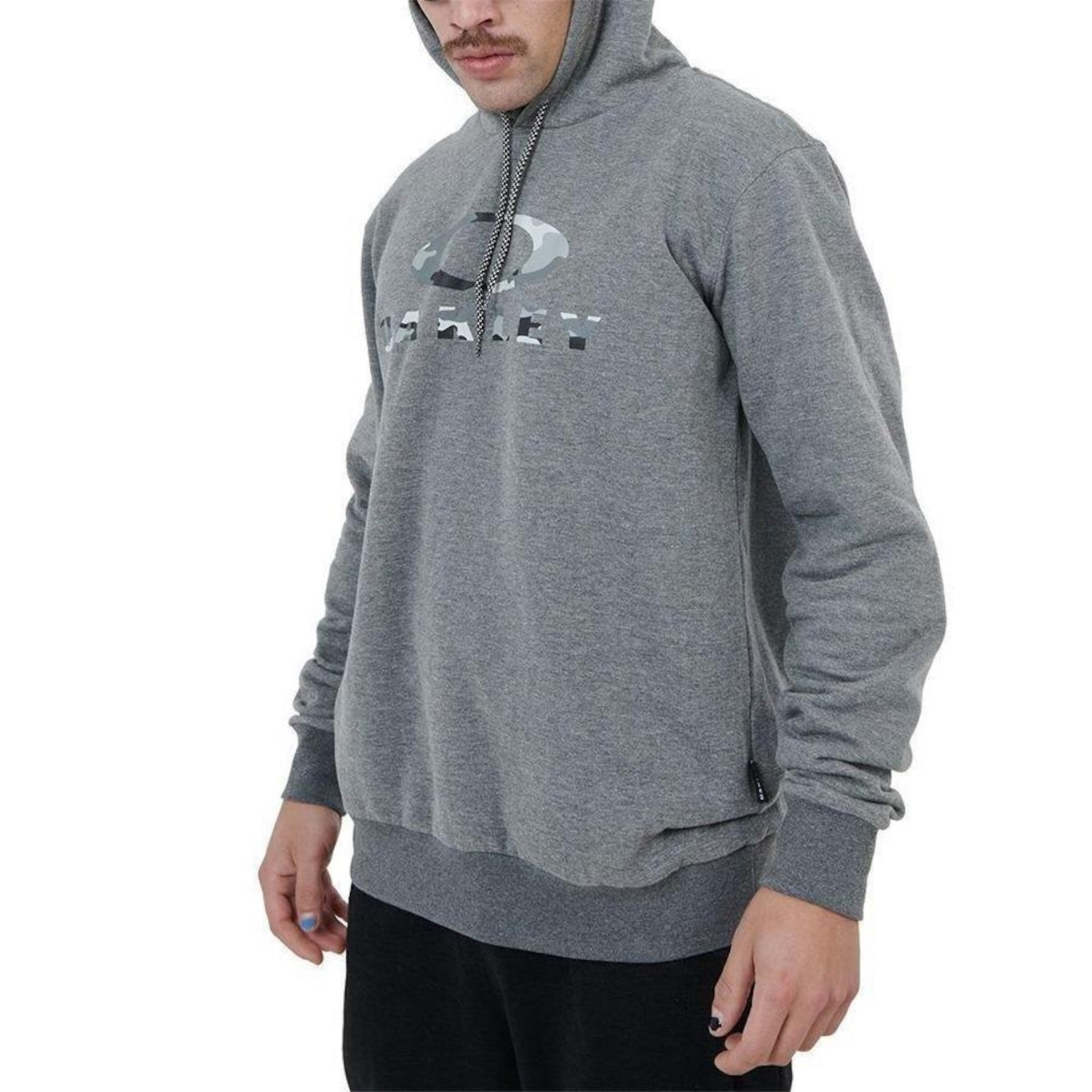 Blusão de Moletom com Capuz Oakley Canguru Camo Hoodie - Masculino - Foto 3