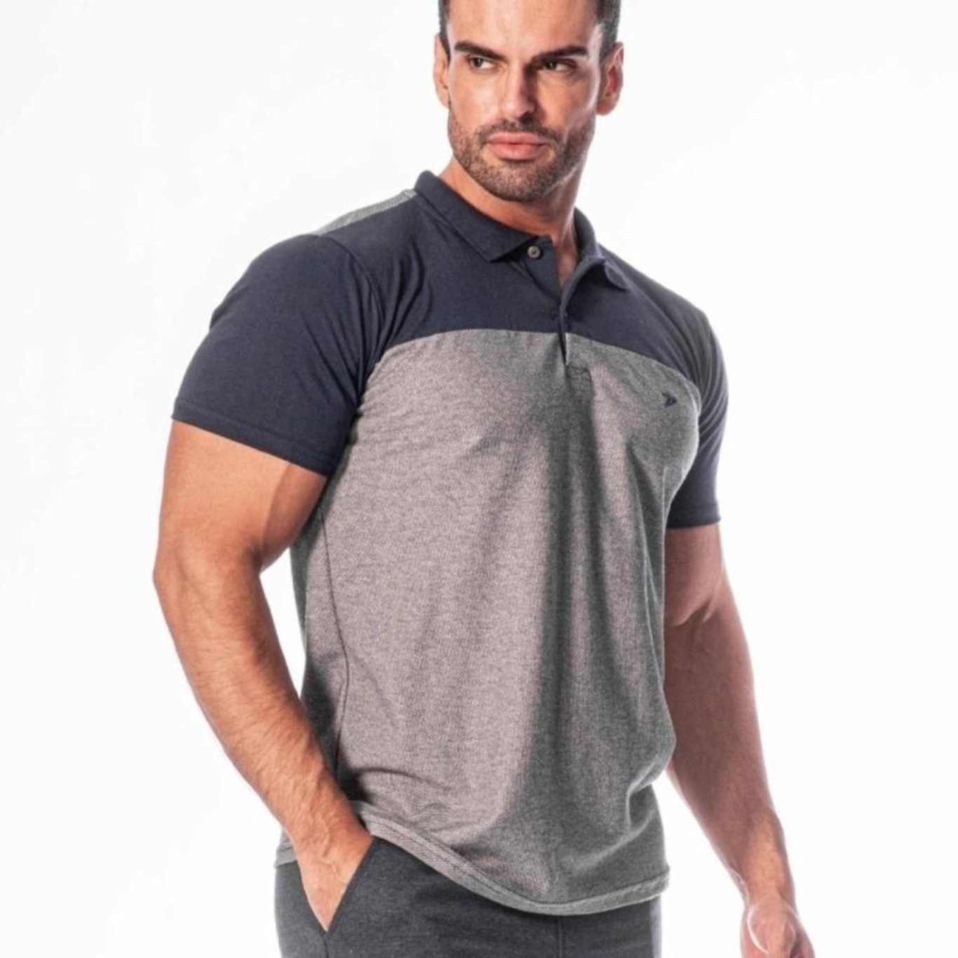 Camisa Polo Poker Piquet Com Recorte Scale - Masculina - Foto 4