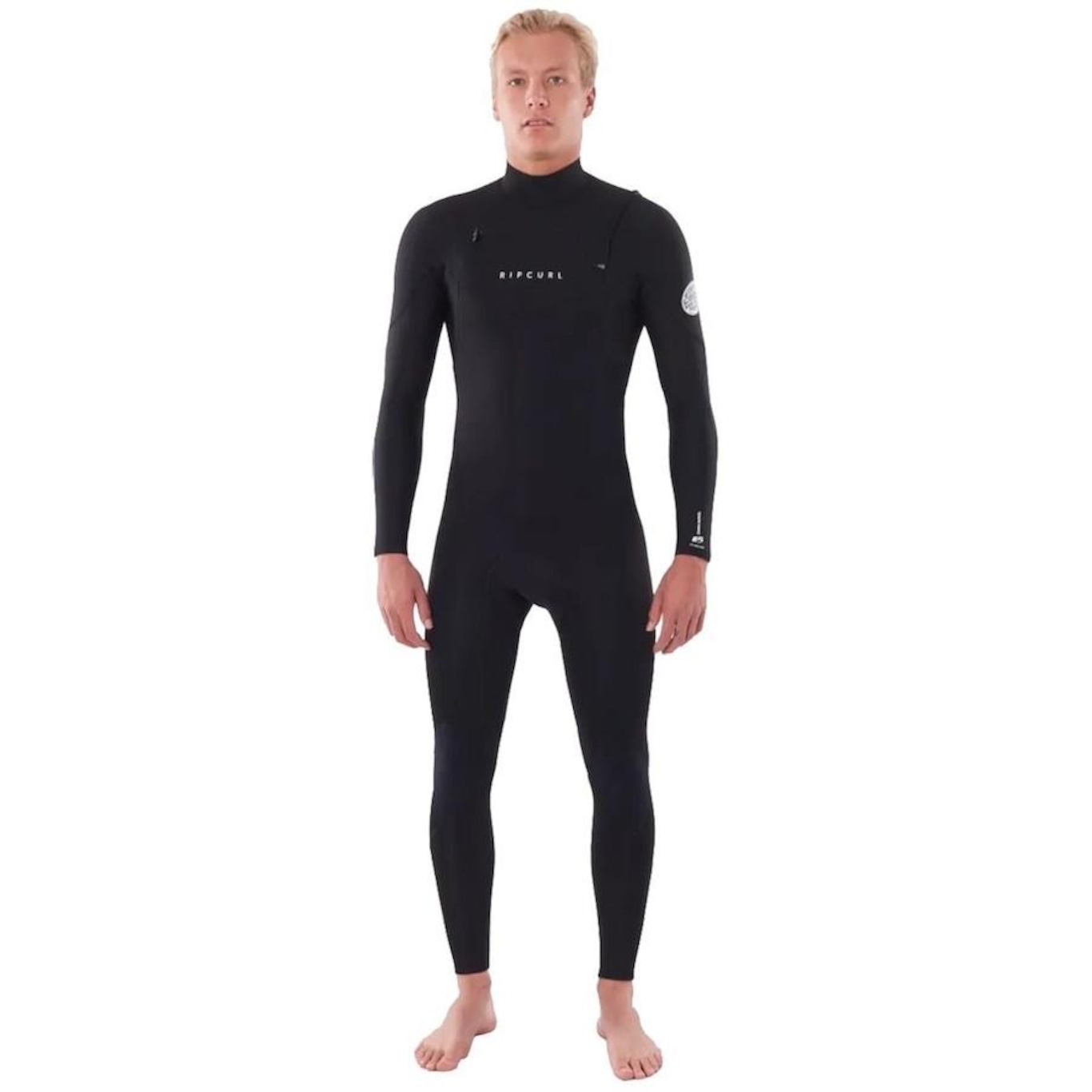 Long John Rip Curl E-Bomb 2/2 Zip Free Black Blue - Masculino - Foto 2