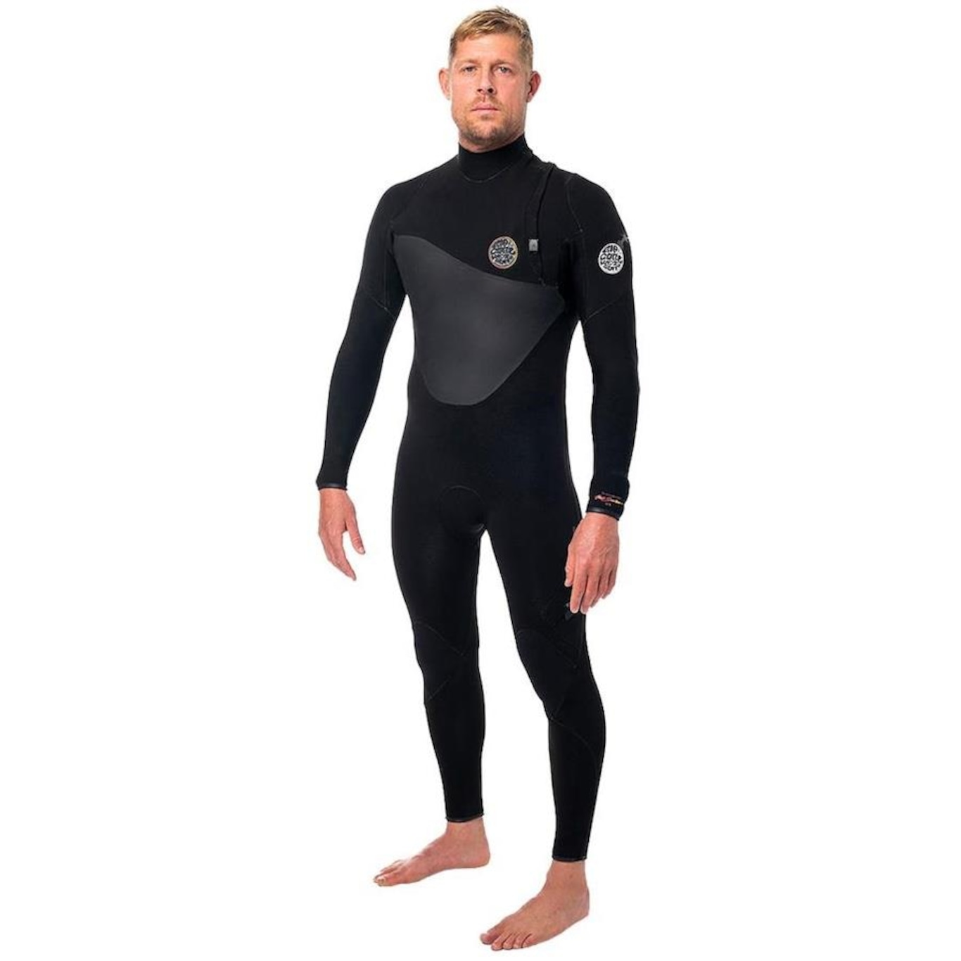 Long John Rip Curl Flashbomb Heatseeker 3/2 Zip Free Black - Masculino - Foto 1