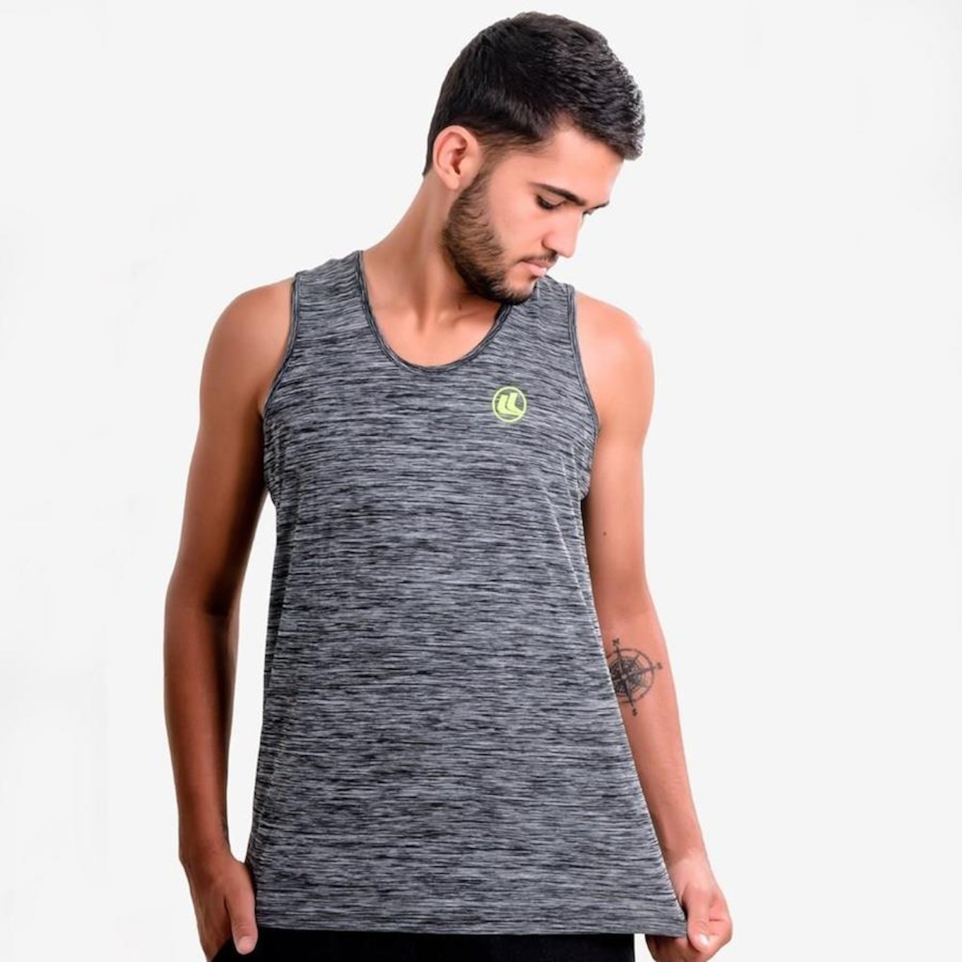 Camiseta Regata Esporte Legal UV45 Plank - Masculina - Foto 4