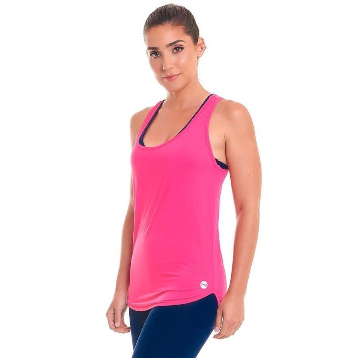 Camiseta Regata Sandy Fitness Basic Rosa Snd Fitness - Feminina - Foto 2