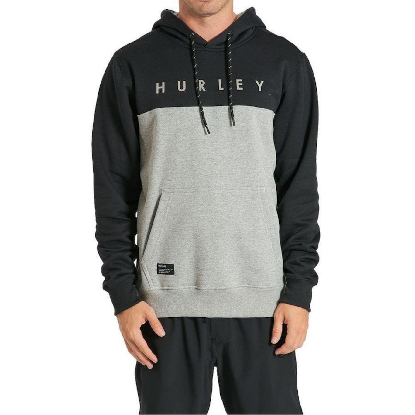 Blusão de Moletom com Capuz Hurley Canguru Type - Masculino - Foto 1