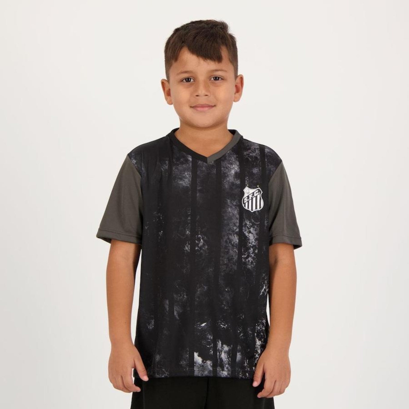 Camisa Futfanatics Santos Chess - Infantil - Foto 1