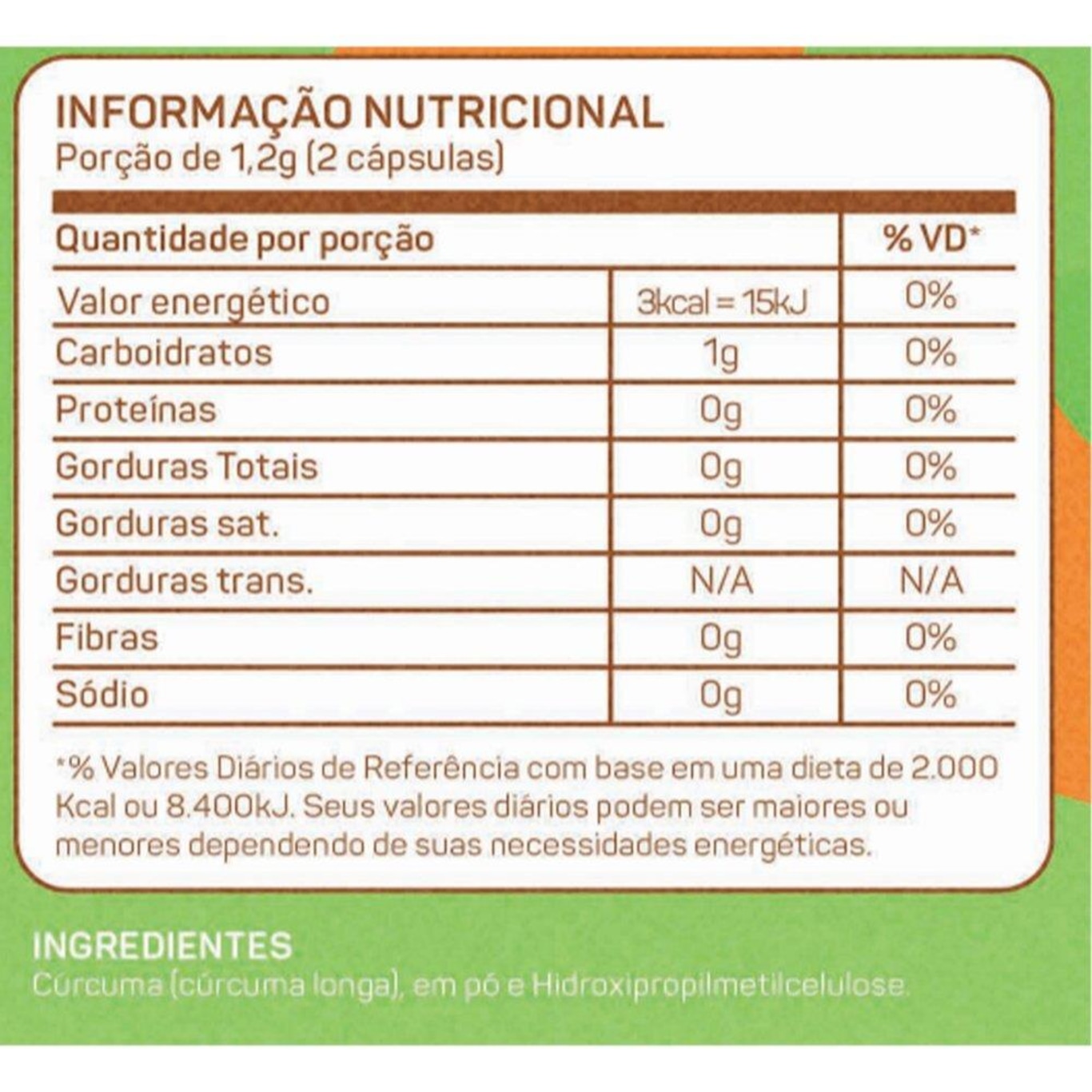 Curcuma Turmeric 600mg com 60 Cápsulas Bioroots