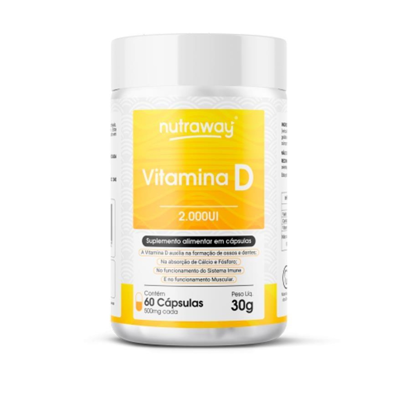 Kit De Vitamina D 2.000ui Nutraway - 60 Cápsulas - 5 Unidades | Centauro