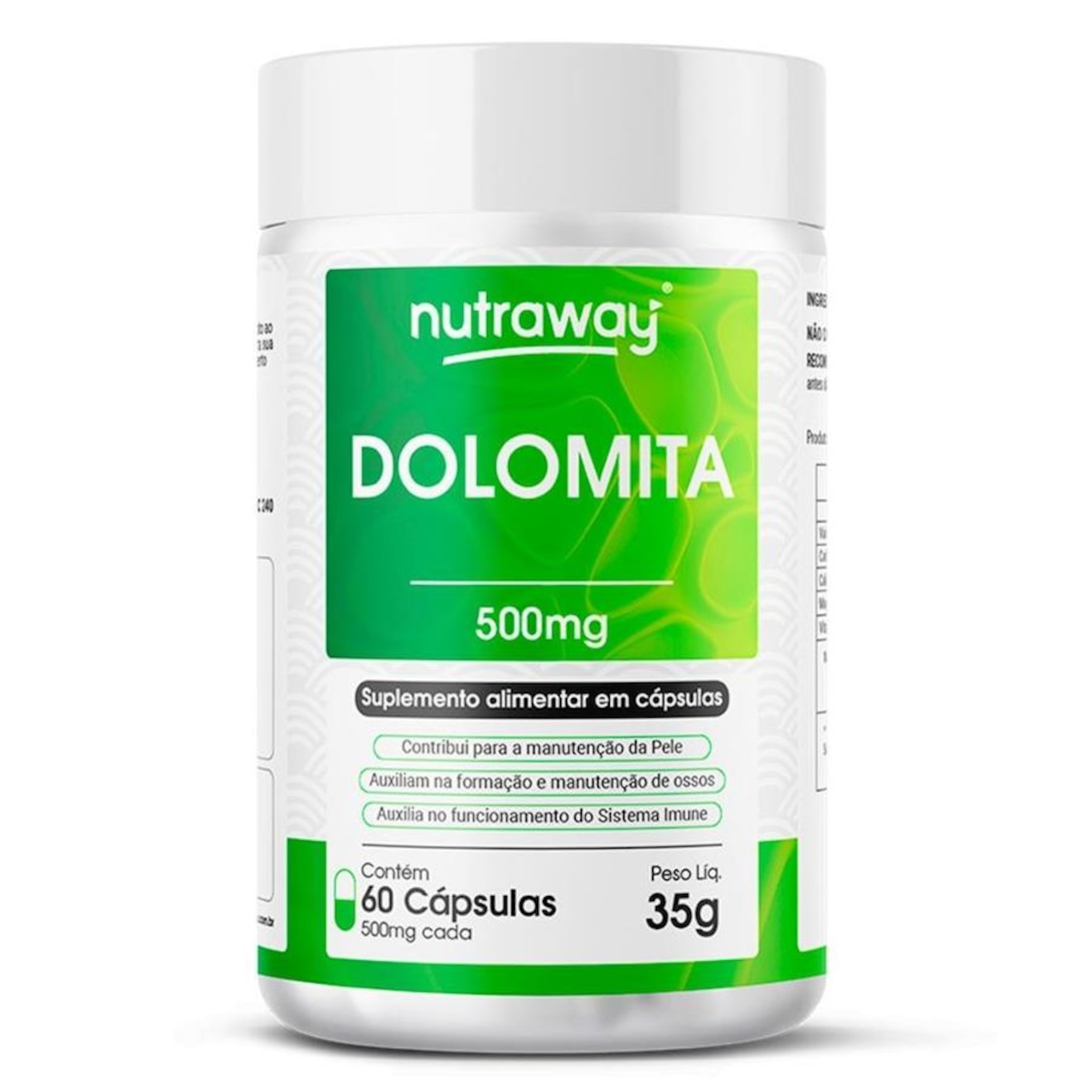 Suplemento Alimentar Nutraway Dolomita 500mg - 60 Cápsulas | Centauro