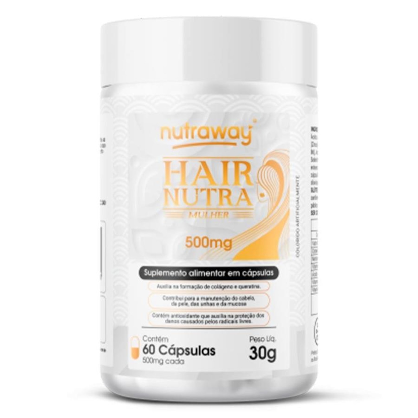 Kit Nutraway Hair Nutra Mulher 500 mg - 60 Cápsulas - 2 Unidades | Centauro