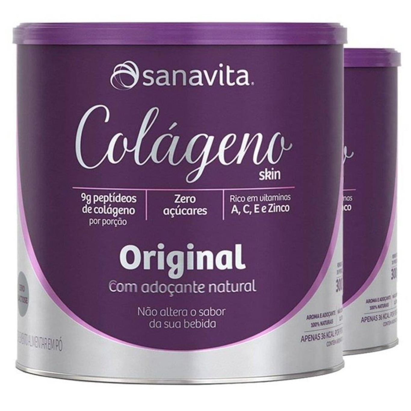 Kit de Colágeno Hidrolisado Em Pó Sanavita Original - 300g - 2 unidades - Foto 1