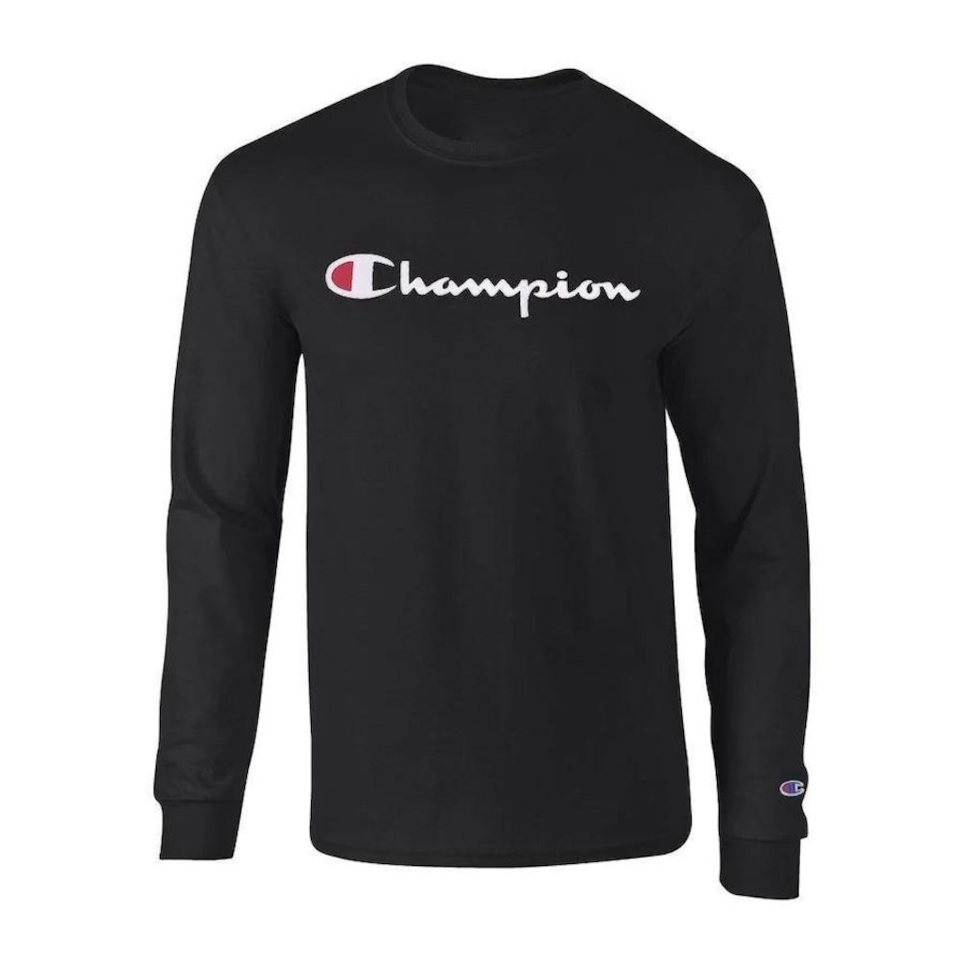 Camiseta Champion Manga Longa Malhao Script Embroidery Logo - Masculina - Foto 1