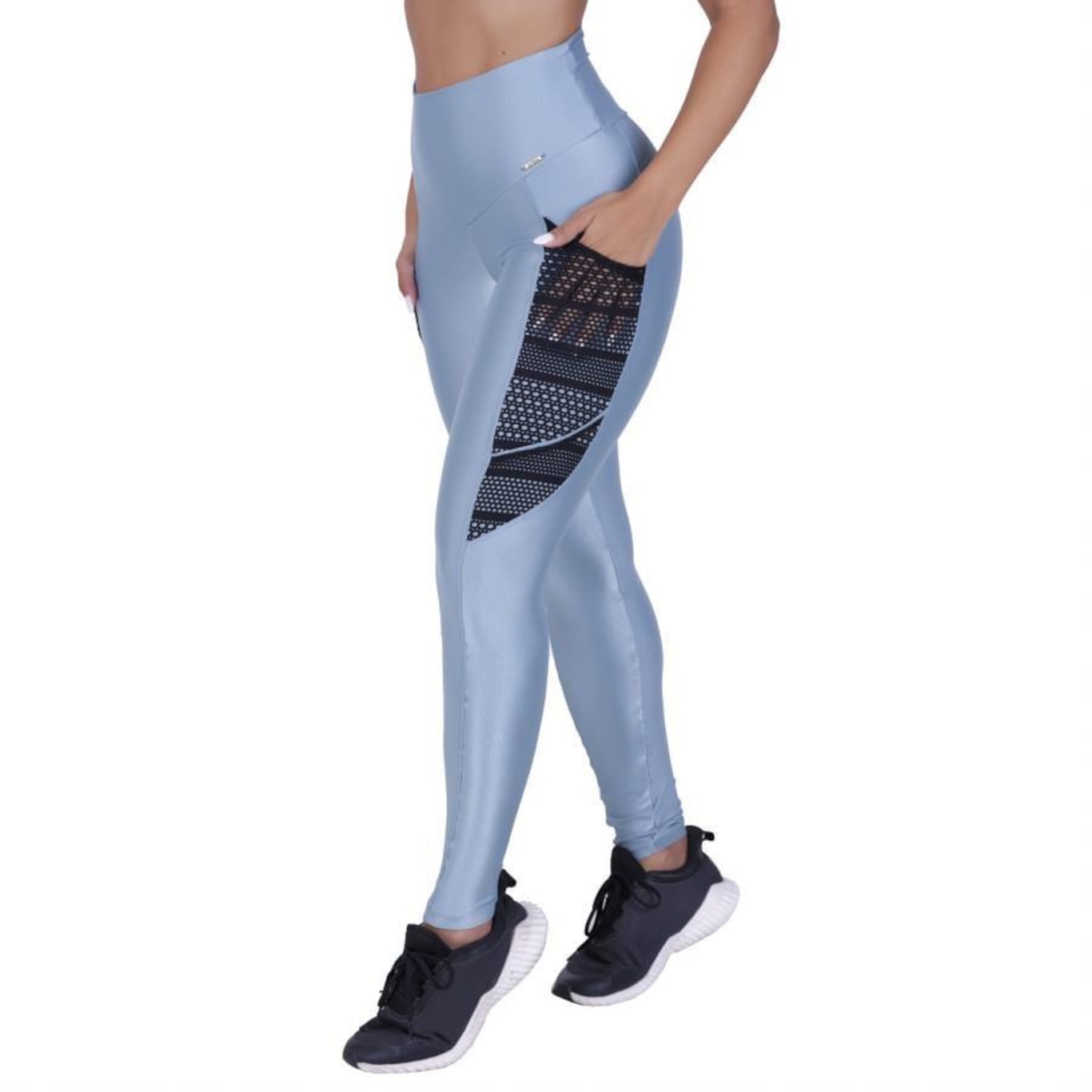 Calça Legging Orbis Fitness Modeladora Bolso Celular Detalhe Tela - Feminina - Foto 2