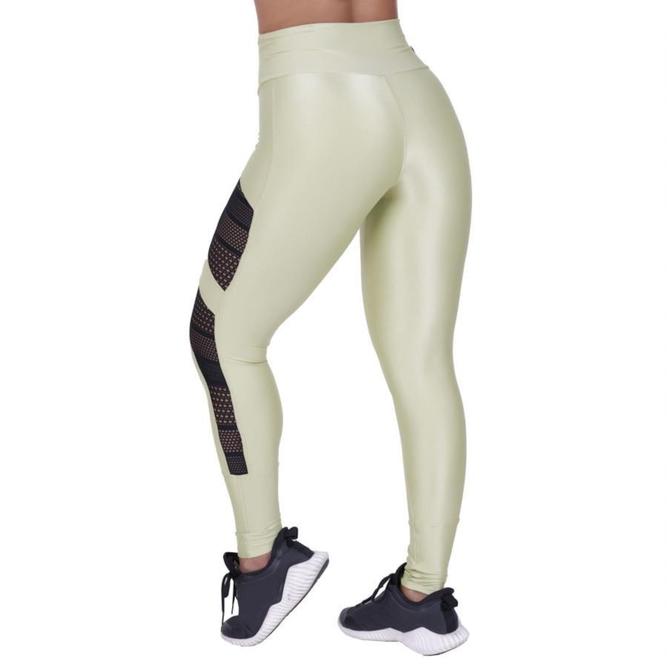 Calça Legging Orbis Fitness Recortes Modeladora Compressão Detalhes em Tela - Feminina - Foto 2