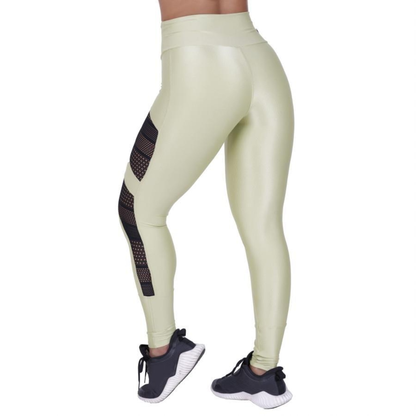 Calça Legging Orbis Fitness Recortes Modeladora Compressão Detalhes em Tela - Feminina - Foto 4