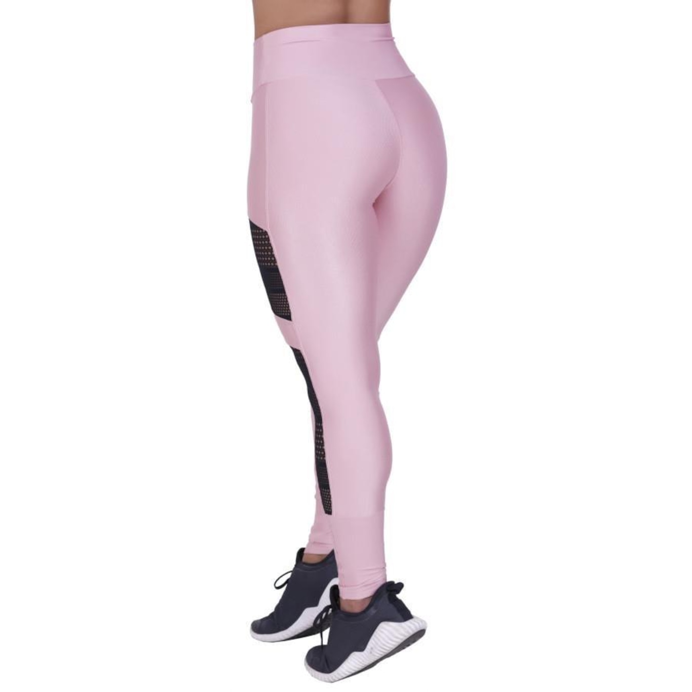 Calça Legging Orbis Fitness Recortes Modeladora Compressão Detalhes em Tela - Feminina - Foto 2