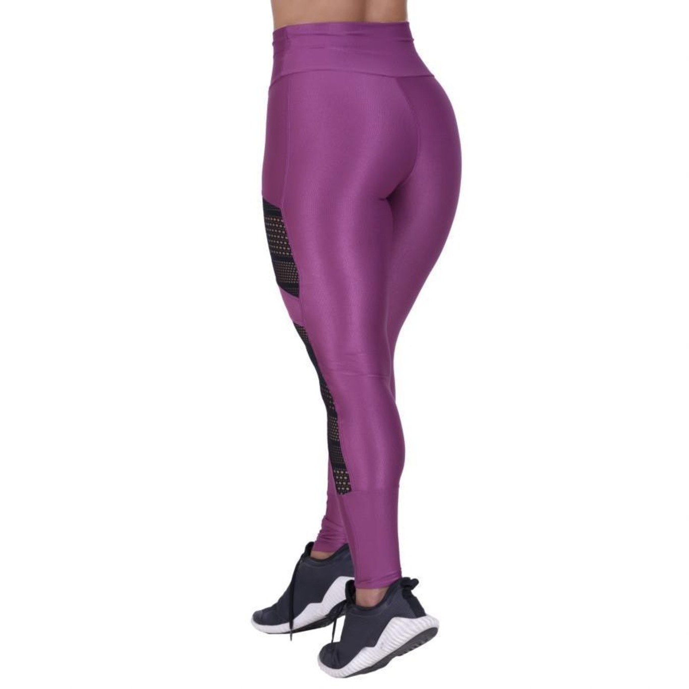 Calça Legging Orbis Fitness Recortes Modeladora Compressão Detalhes em Tela - Feminina - Foto 3