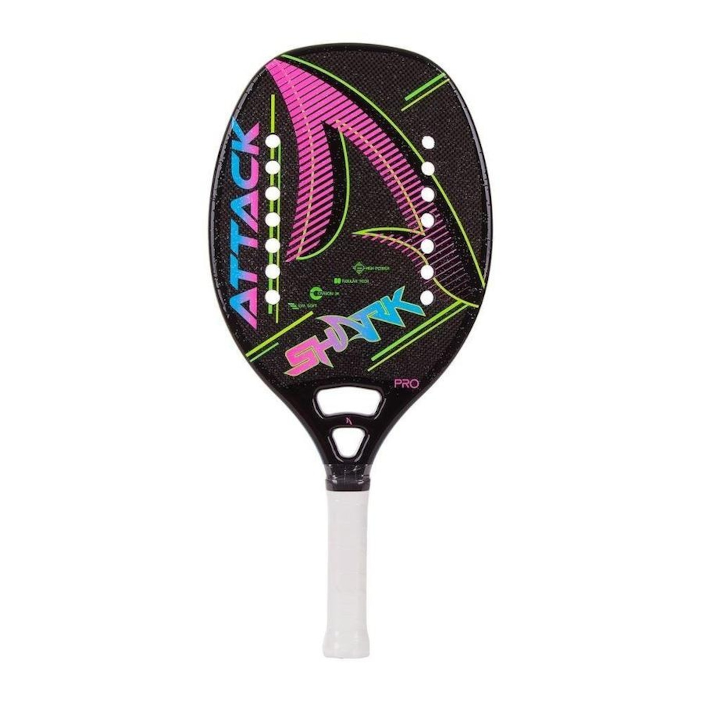 Raquete de Beach Tennis Shark Attack 2022 Carbono 3K - Foto 2