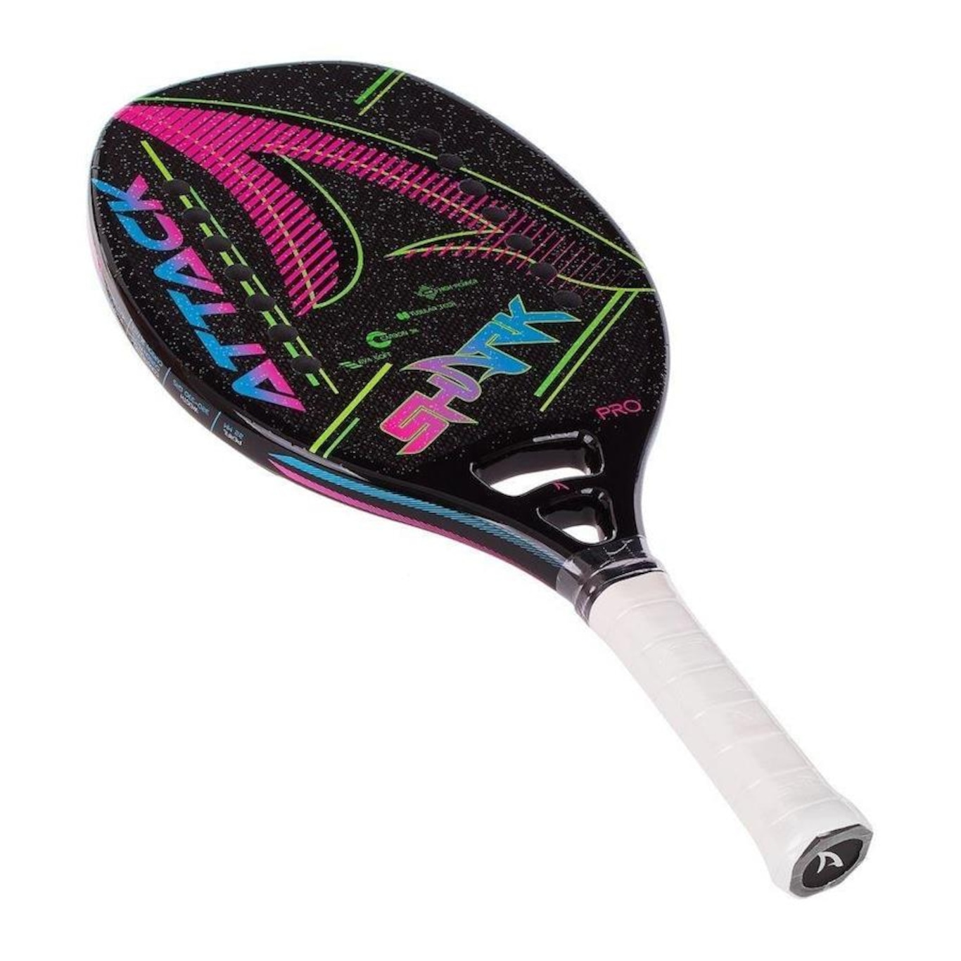 Raquete de Beach Tennis Shark Attack 2022 Carbono 3K - Foto 4