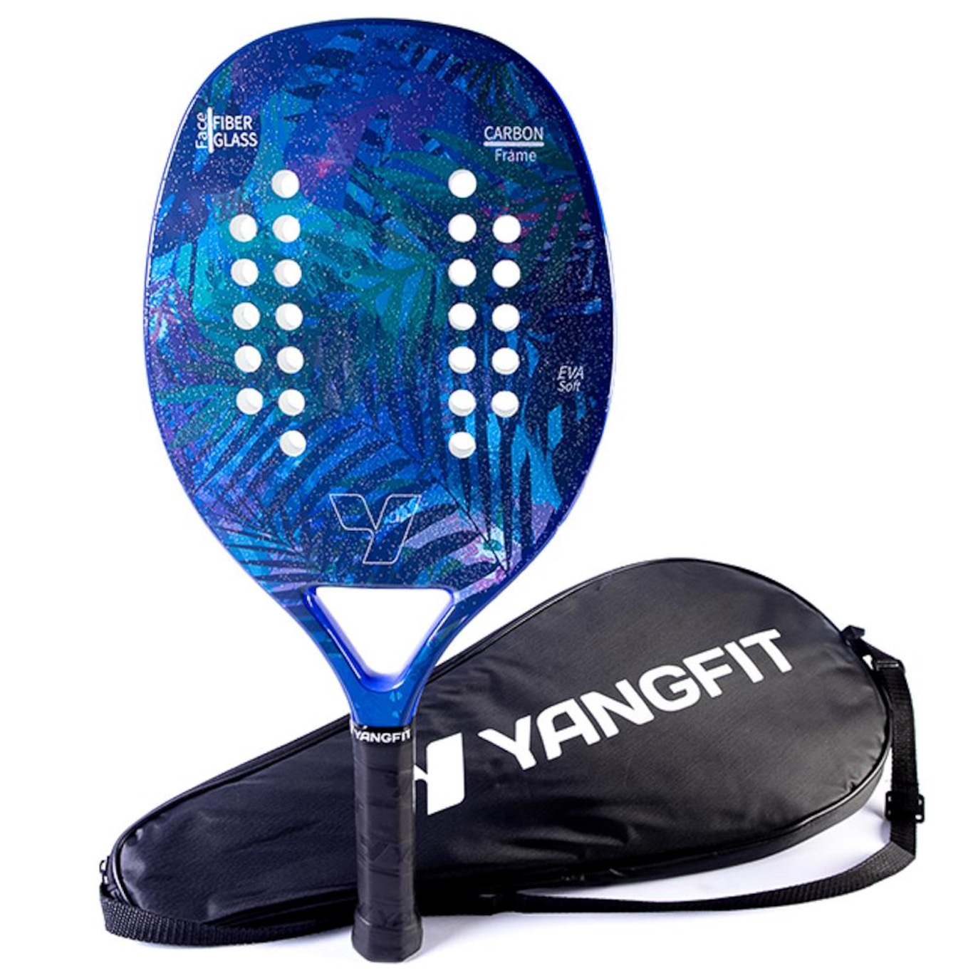 Raquete de Beach Tennis Yangfit Carbono e Fibra de Vidro - Foto 1