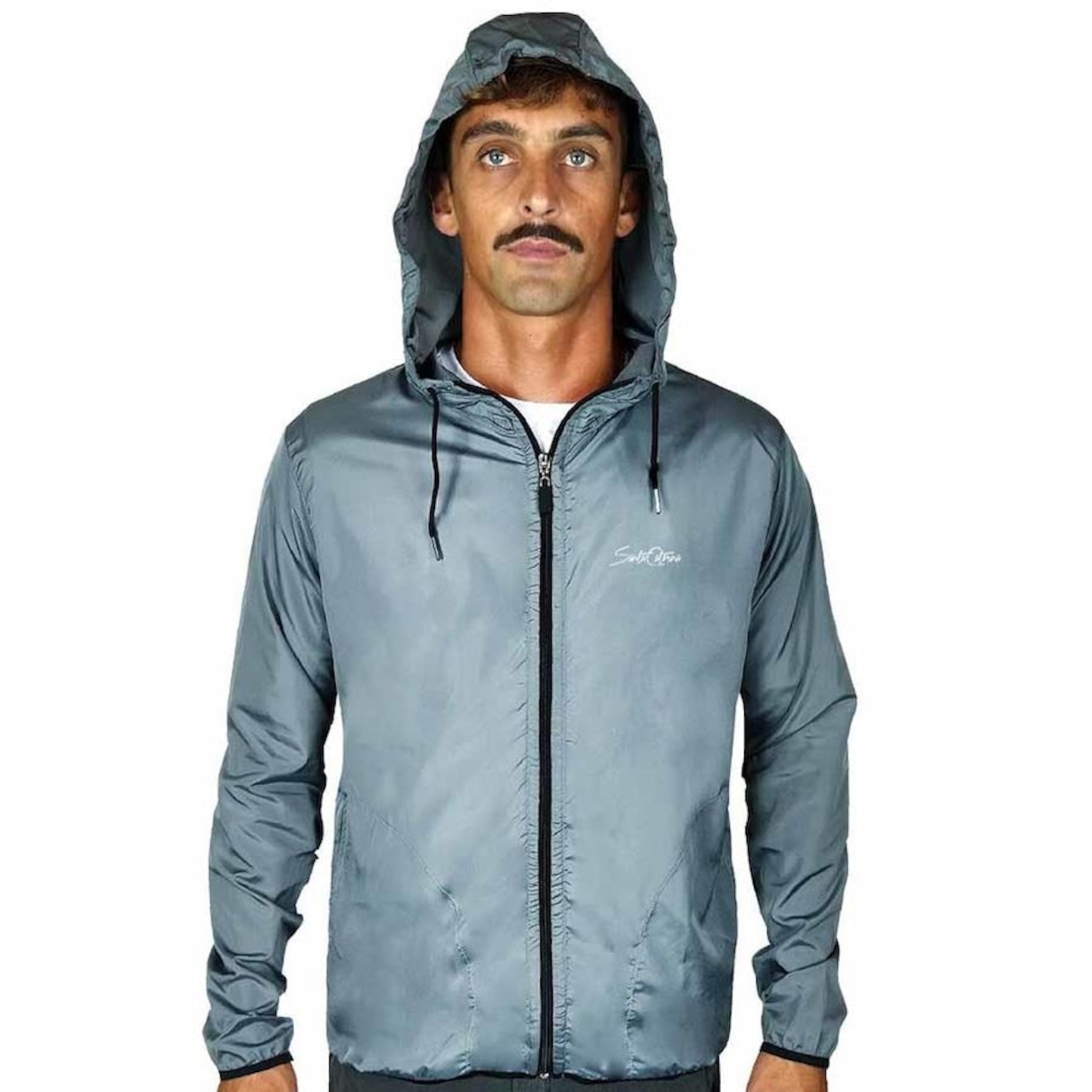 Jaqueta Corta Vento com Capuz WSS Light Santa Catarina - Masculina - Foto 1