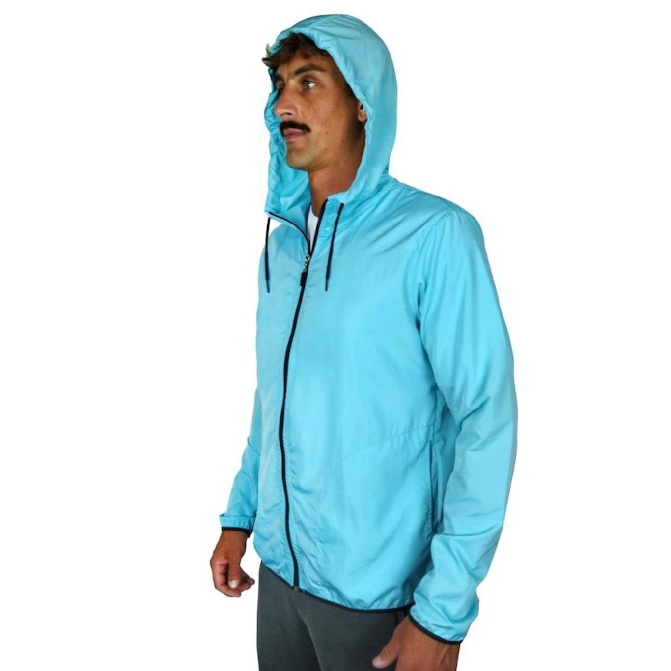 Jaqueta Corta Vento com Capuz WSS Light Corrida - Masculina - Foto 3