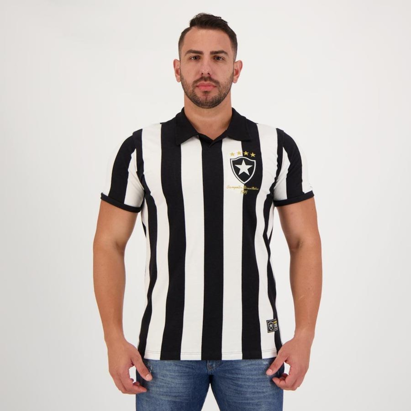 Camisa Futfanatics Botafogo Retrô 1995 Escudo - Masculina - Foto 1