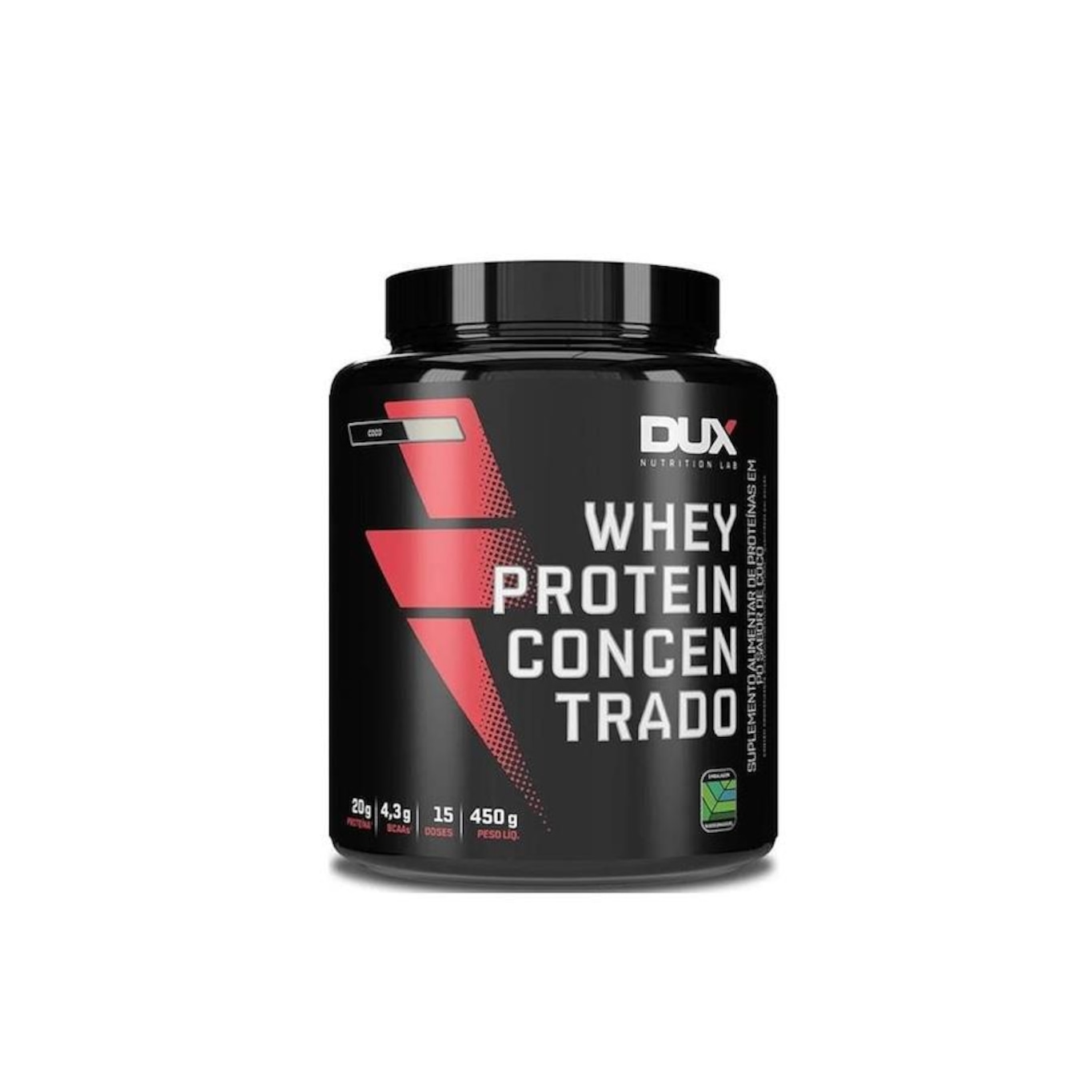 Whey Protein Concentrado Dux Nutrition - Coco - 450g - Foto 1