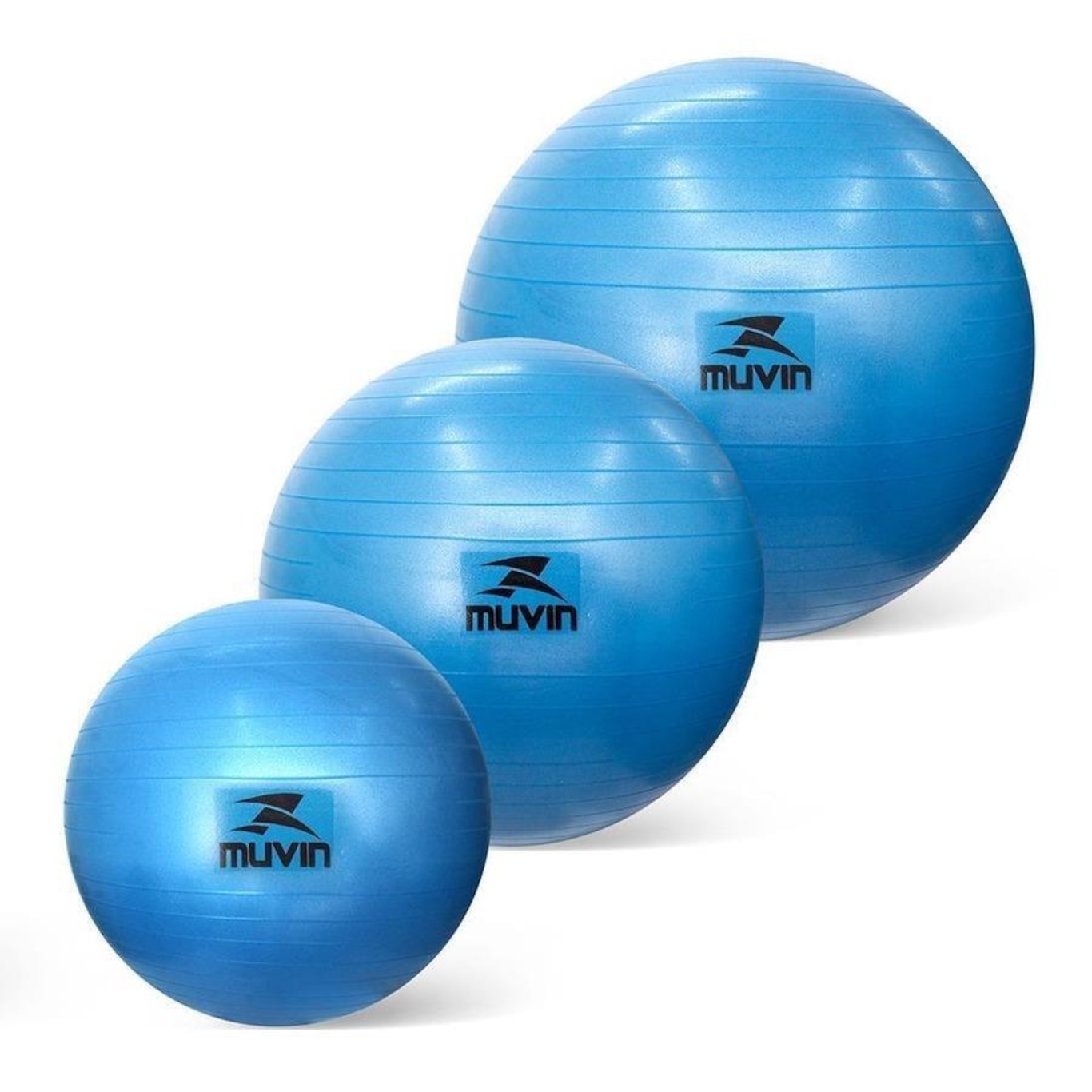 Kit de Treinamento: Bolas de Pilates Muvin 55cm + 65cm + 75cm - Foto 1