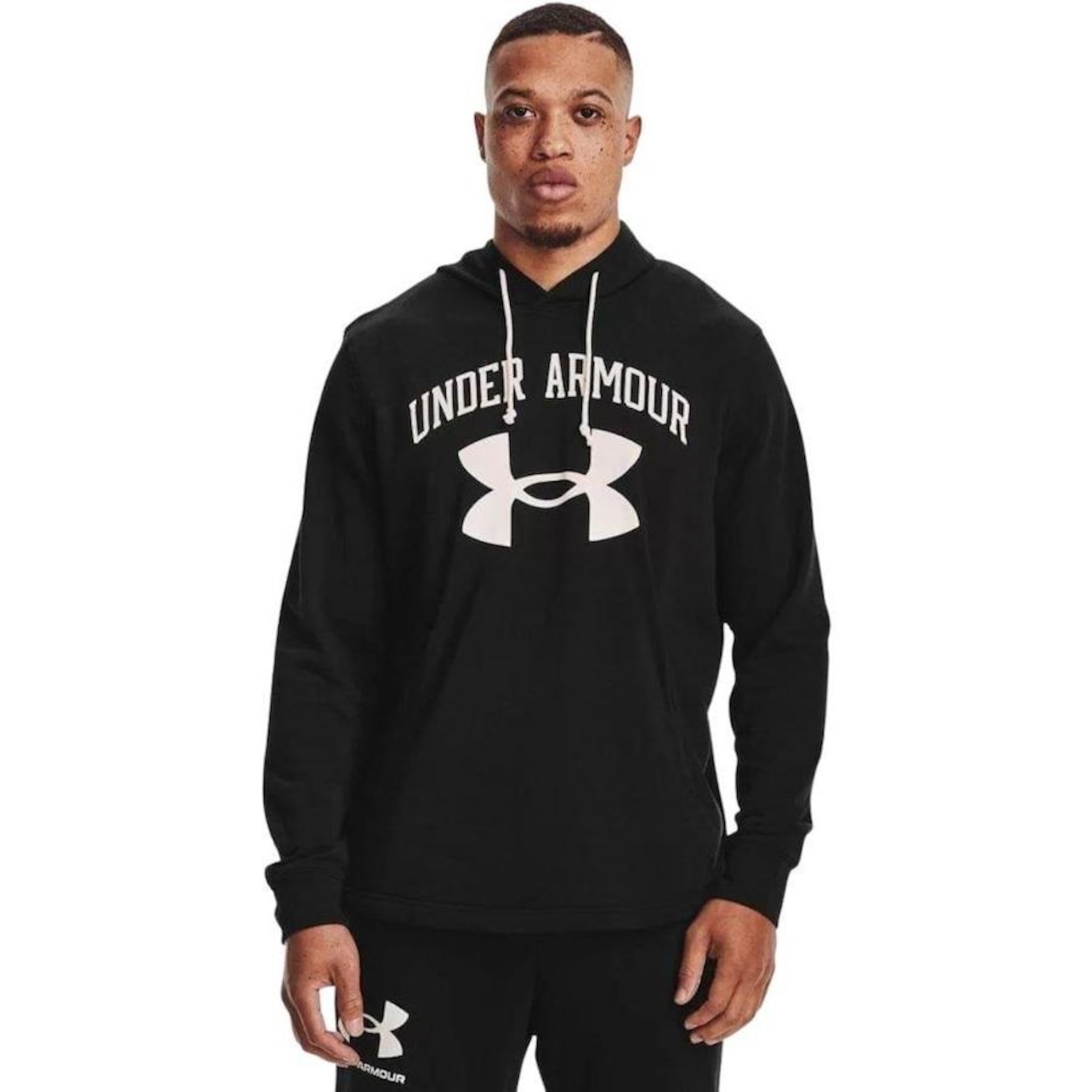 Blusão com Capuz Under Armour Rival Terry Big Logo HD - Masculino - Foto 1