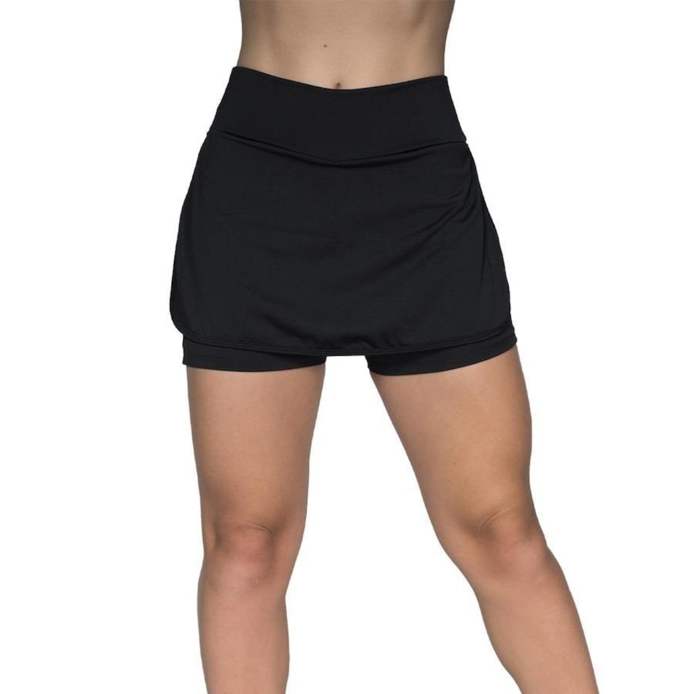 Short Saia Vekyo Fitness Suplex Liso - Feminino - Foto 1