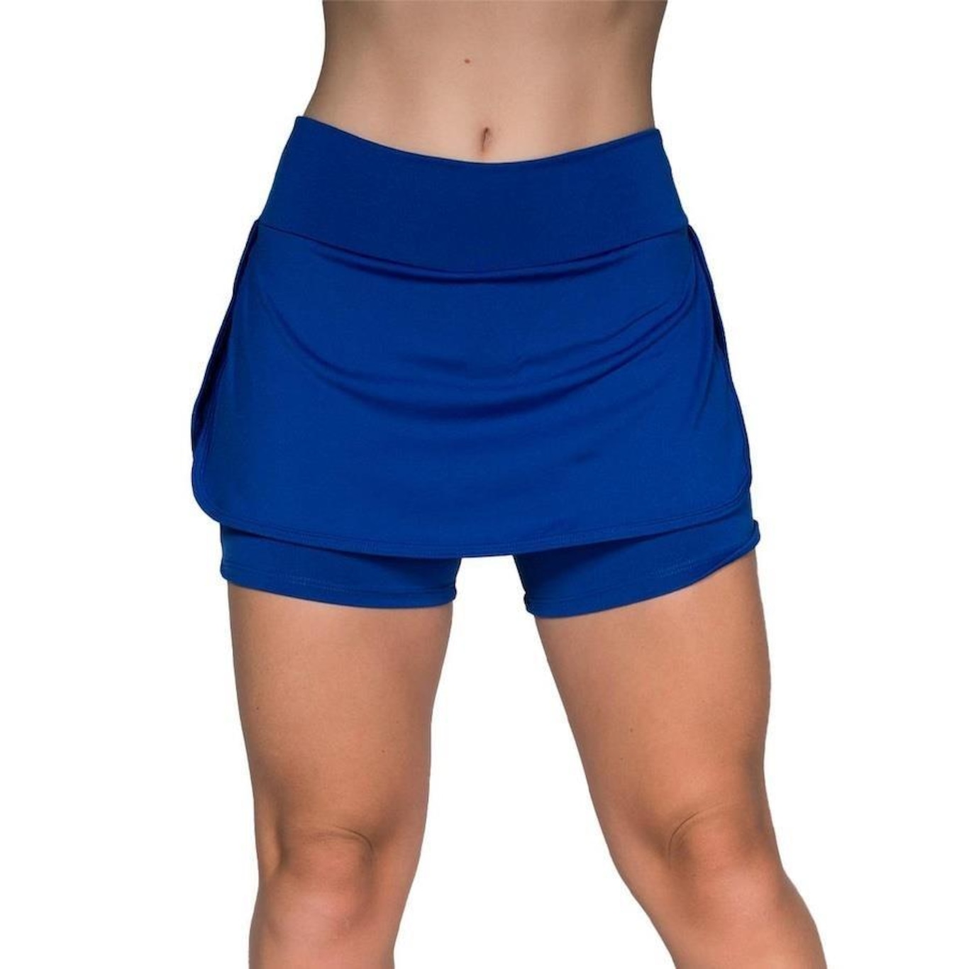 Short Saia Vekyo Fitness Suplex Liso - Feminino - Foto 1