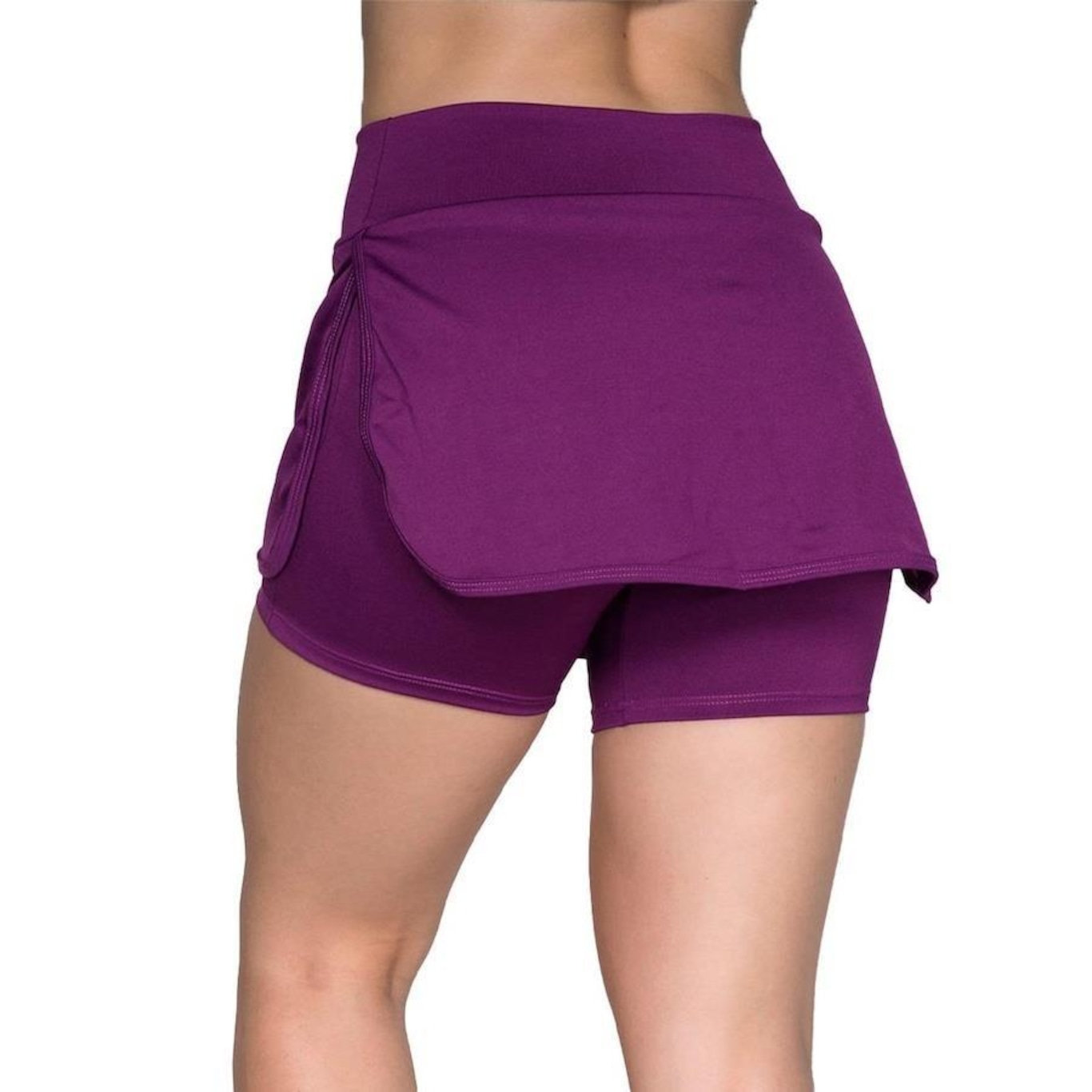 Short Saia Vekyo Fitness Suplex Liso - Feminino - Foto 2