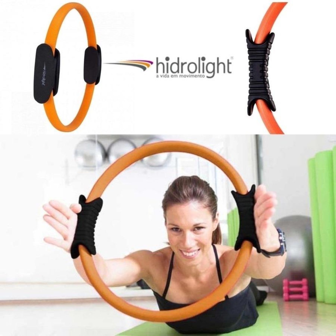 Anel de Pilates Yoga e Exercícios Hidrolight FL37 - 38Cm - Foto 6