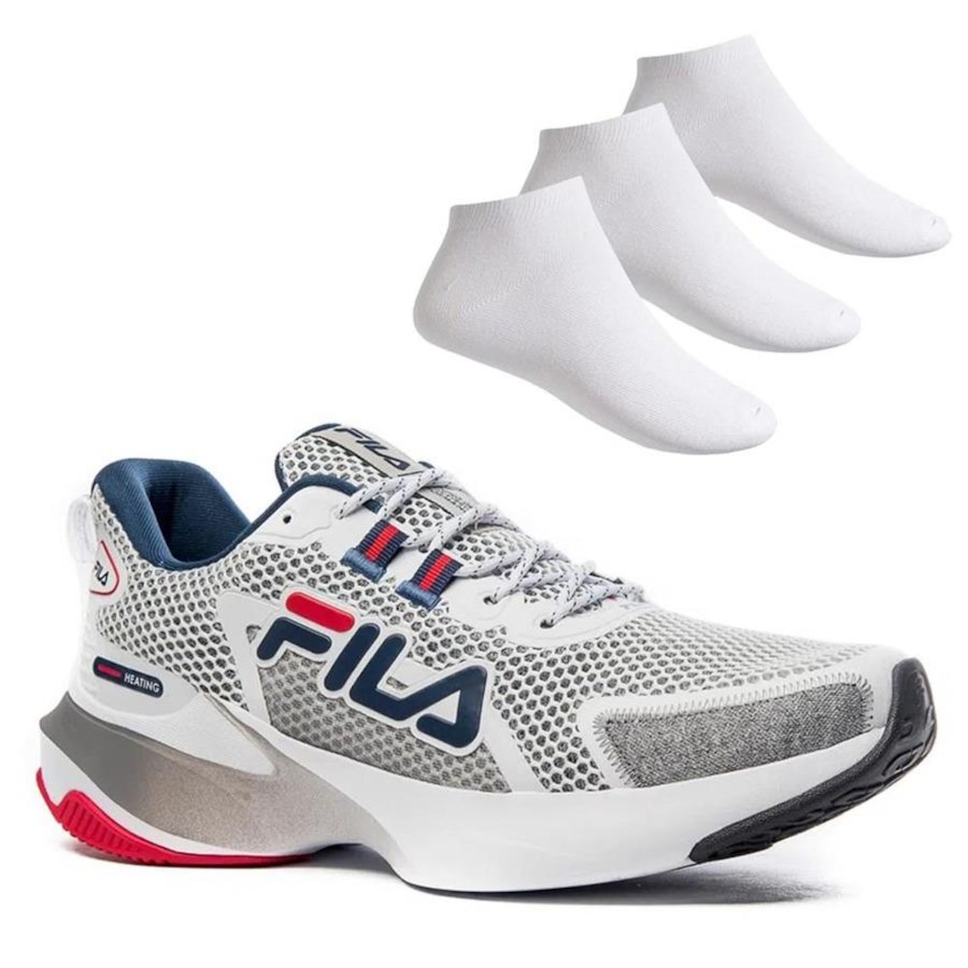 Tênis Fila Heating + 3 Pares de Meias - Masculino - Foto 1