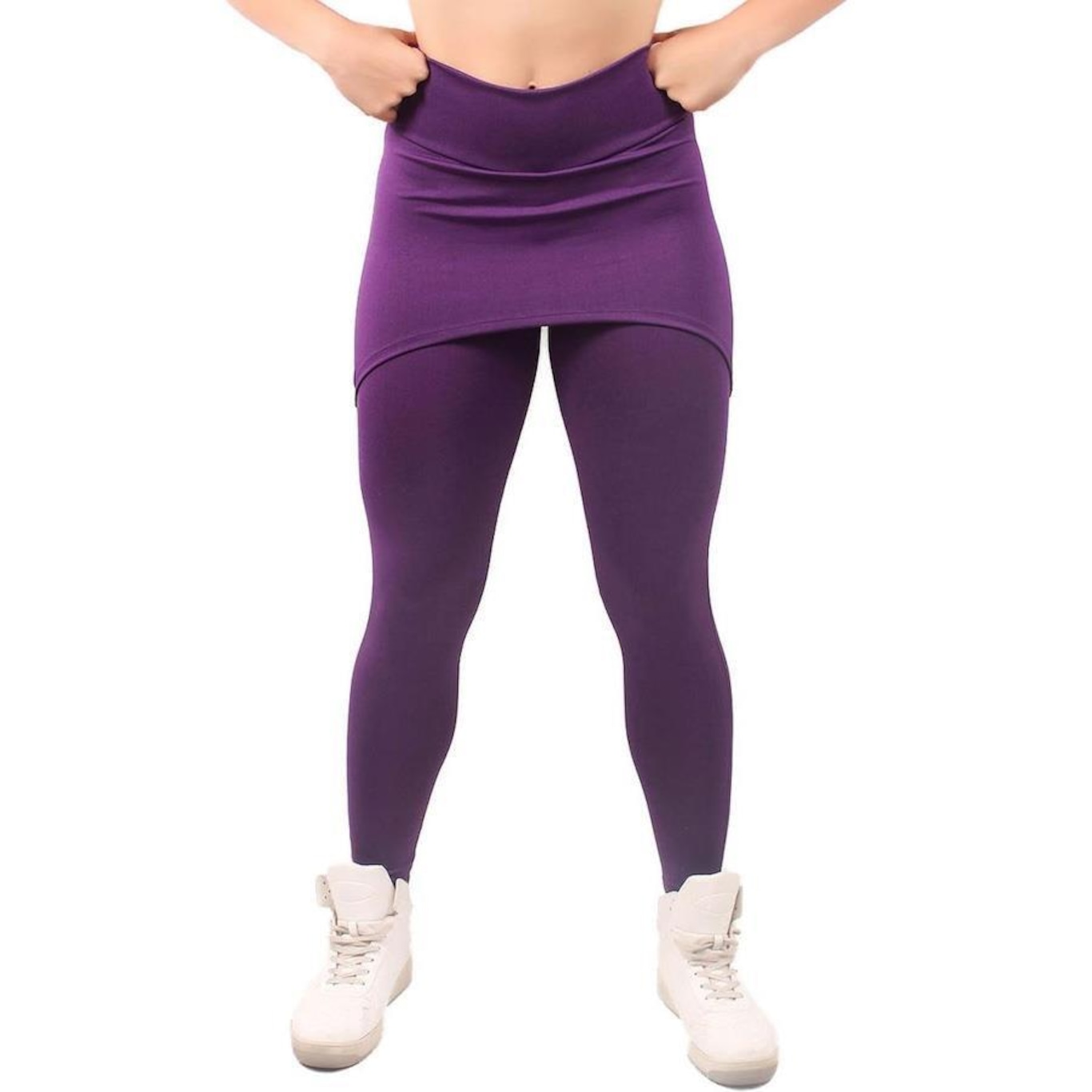 Kit de Calça Legging Vekyo Suplex Saia Tapa Bumbum - 5 Unidades - Feminina - Foto 4