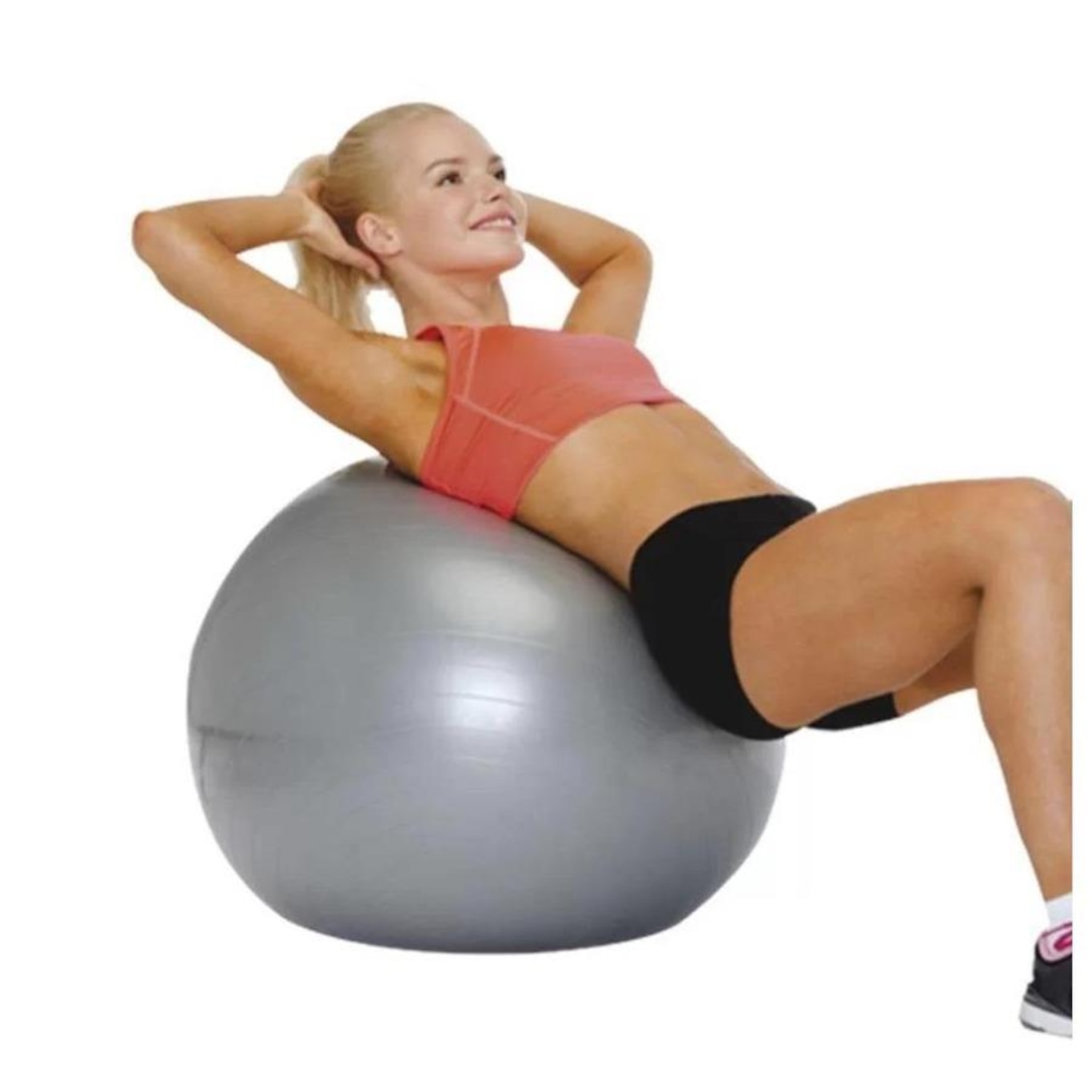 Bola de Exercícios com Bomba de Ar Hidrolight Academia - Pilates - Yoga - 75cm - Foto 5